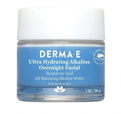 Ночное ультраувлажняющее щелочное средство для лица с гиалуроновой кислотой, 56 г, Derma E