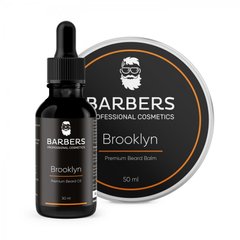 Набор для ухода за бородой Brooklyn, 30+50мл, Barbers Proffesional Cosmetics, 2 шт