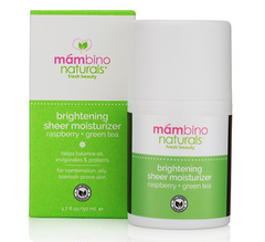 Осветляющий увлажняющий крем для лица с малиной и зеленым чаем, 50мл, Mambino Organics