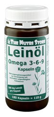 Омега-3-6-9 лляна олія, 500 мг, в капсулах, 180 шт, The Nutri Store, 180 шт