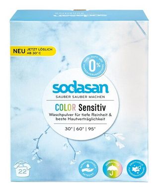 Органический стиральный порошок-концентрат Color Sensitiv, 1010 г, Sodasan