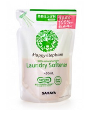 Гіпоалергенний кондиціонер для білизни Happy Elephant 450 мл, наповнювач, Saraya