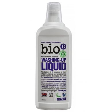 Концентрированная эко жидкость для мытья посуды с запахом лаванды Washing Up Liquid Lavender, 750 мл, Bio-D