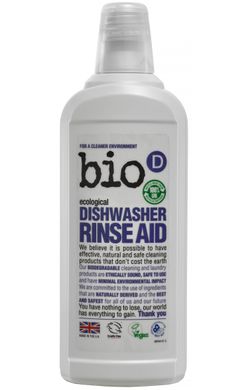 Эко высокопродуктивный ополаскиватель для посуды в посудомоечной машине Dishwasher Rinse Aid, 750 мл, Bio-D