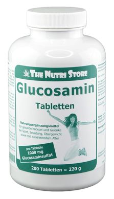 Глюкозамін, 1000 мг, 200 шт, The Nutri Store, 200 шт