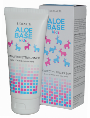 Дитячий захисний крем для чутливої ​​шкіри на основі оксид цинку Aloebase Kids, 100мл, Bioearth