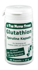 Глютатіон 200 мг + Спіруліна в капсулах, 60 шт, The Nutri Store, 60 шт