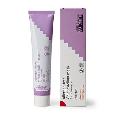 Маска-скраб для лица на основе фиалки, без аллергенов Allergen-free Violet exfoliant mask, 75 мл, Argital