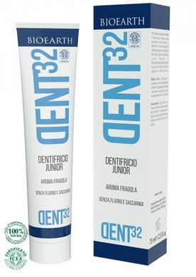 Детская зубная паста Dent32, 75 мл, Bioearth