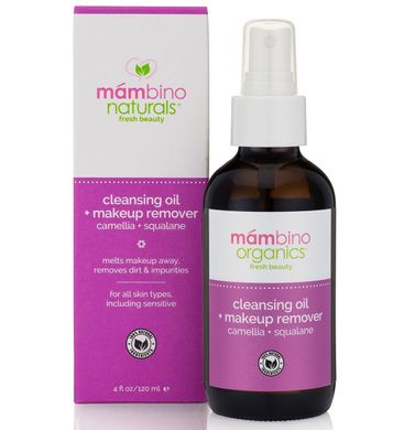 Очищающее масло и средство для снятия макияжа с маслом зеленого чая и скваланом, 120 мл, Mambino Organics