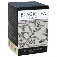 Чорний чай органічний пакетований, 20 фільтр-пакетів, Natur Boutique, 20 шт