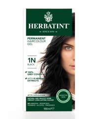 Фарба для волосся 1N ЧОРНИЙ, 150 мл, Herbatint, Чорний
