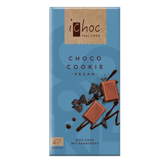 Шоколад з шматочками печива органічний, 80г, iChoc