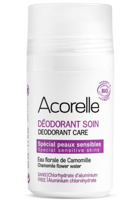 Освежающий минеральный дезодорант для чувствительной кожи Ромашка и миндаль органический, 50 мл, Acorelle