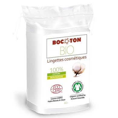 Органические ватные салфетки косметические, 60 шт, BOCOTON Hydra, 60 шт