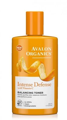 Балансирующий тоник с витамином С, биофлавоноидами лимона и экстрактом белого чая, 251мл, Avalon Organics