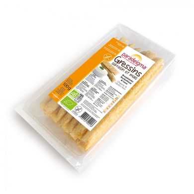 Хлебные палочки (Грессини) из гречневой и кукурузной муки органические, 100г, Paradeigma