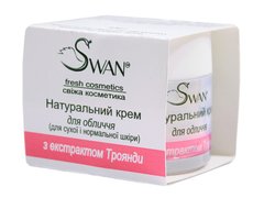 Натуральный крем для лица с экстрактом Розы для сухой и нормальной кожи, 50мл, SWAN