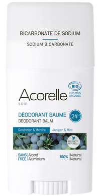 Дезодорант-бальзам Ялівець і м'ята органічний, 40 г, Acorelle