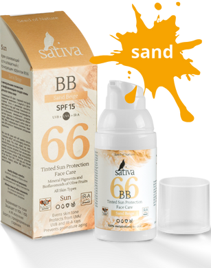 Крем, що доглядає сонцезахисний з тонуючим ефектом №66 Sand Beige, 30мл, Sativa