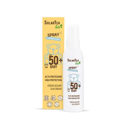 Спрей солнцезащитный детский с высоким уровнем защиты SPF 50 для лица и тела, без запаха, Solar Tea Bio, 100 мл, Bema Cosmetici