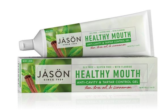 Гелевая зубная паста против парадонтоза с коэнзимом Q10 Healthy Mouth, 170 г, Jason Natural Cosmetics