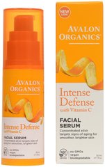 Cироватка для шкіри обличчя з вітаміном С, биофлавоноидами лимону і екстрактом білого чаю, 30мл, Avalon Organics