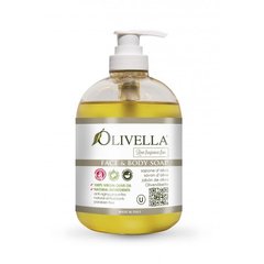 Рідке мило для чутливої шкіри обличчя і тіла, не ароматизоване, 500 мл, Olivella