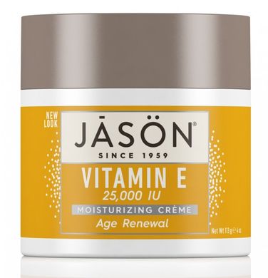 Обновляющий антивозрастной крем с витамином Е 25000 МЕ, 113 г, Jason Natural Cosmetics