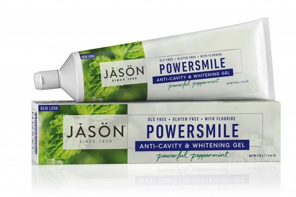 Гелевая зубная паста отбеливающая с коэнзимом Q10 Сила улыбки, 170 г, Jason Natural Cosmetics