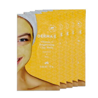 Осветляющая маска с витамином С на основе глины, 5x10г, Derma E, 50 г, 5 шт