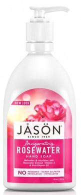 Тонизирующее жидкое мыло для рук Розовая вода, 473 мл, Jason Natural Cosmetics