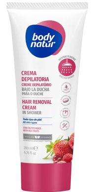 Крем для депиляции в душе для всех типов кожи с лесными ягодами In-Shower Hair Removal Cream, 200 мл, Body Natur