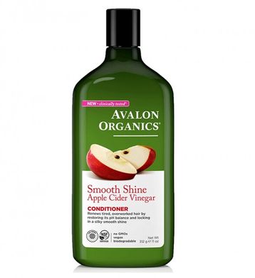 ​Кондиционер для гладкости и сияния волос Яблочный уксус, 312 г, Avalon Organics