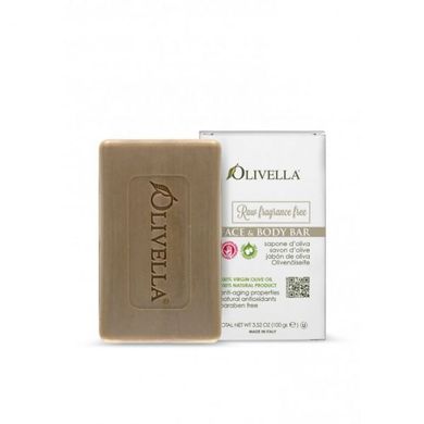 Мыло для чувствительной кожи лица и тела, не ароматизированное, на основе оливкового масла, 100 г, Olivella