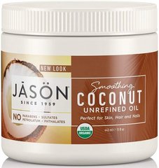 Пом'якшувальне нерафіноване 100% кокосове масло, 443 мл, Jason Natural Cosmetics
