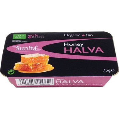 Халва кунжутна органічна з медом, 75 г, Sunita