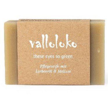 Тверде мило з лавровим маслом і мелісою These Eyes So Green, 100 г, Valloloko
