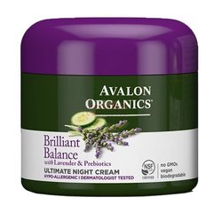 Інноваційний нічний крем з екстрактами лаванди, огірка і пребіотиками, 57г, Avalon Organics