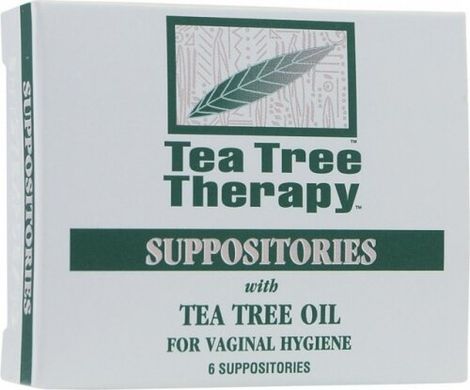 Суппозитории вагинальные с малом чайного дерева, 6 шт, Tea Tree Therapy, 6 шт