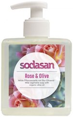 Органічне рідке мило Rose-Olive, тонізуюче з трояндовою та оливковою оліями, 300 мл, Sodasan
