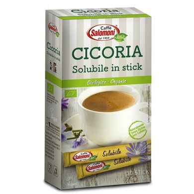 Растворимый органический кофейный напиток с цикория в стиках, 10 шт х 2,5 г, Salomoni, 10 шт