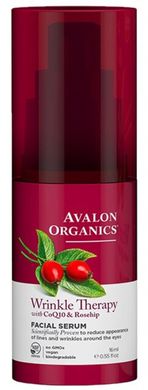 Сироватка для шкіри обличчя проти зморшок з коензимом Q10 та олією шипшини, 16 мл, Avalon Organics