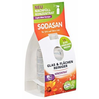 Органическое моющее средство для стекла, запаска, 100мл, Sodasan