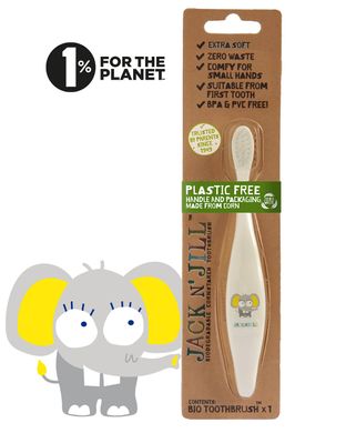 Детская биоразлагаемая зубная щетка Extra Soft ELEPHANT, 1 шт, Jack N 'Jill, 1 шт