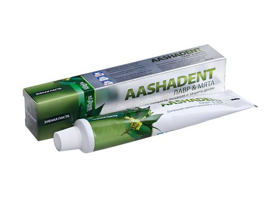 Зубная паста Лавр и Мята, 100г, Aasha Herbals
