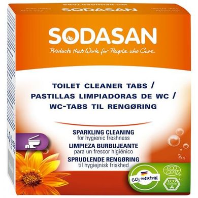 Органічні таблетки для чищення туалету, 15 шт, Sodasan, 15 шт