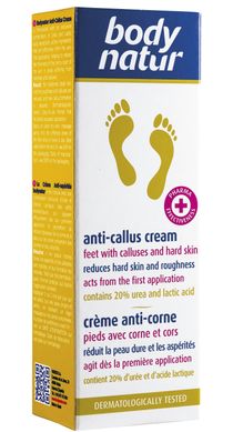 Крем для ног антимозольный для грубой и жесткой кожи стоп Anti-Callus & Hard Skin, 50 мл, Body Natur