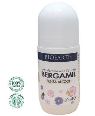 Роликовый дезодорант для тела Bergaseed на основе бергамота, Bioearth