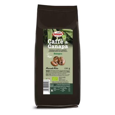 Органічна кава з коноплями мелена, 250 г, Salomoni